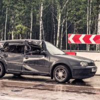 Vehicle hit on the side)