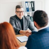 Business people handshake, successful negotiation