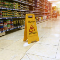 A caution sign, representing how a West Virginia premises liability lawyer can help recover damages after accidents on someone else’s property.