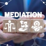 Mediation Negotiation Arbitration Concept. Business Mediate.