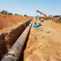 Image of a trench on a pipeline site, representing the need for excavating accident lawyers in WV when injuries occur.